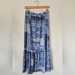Frye Blue Patterned Women's Skirt Sz S